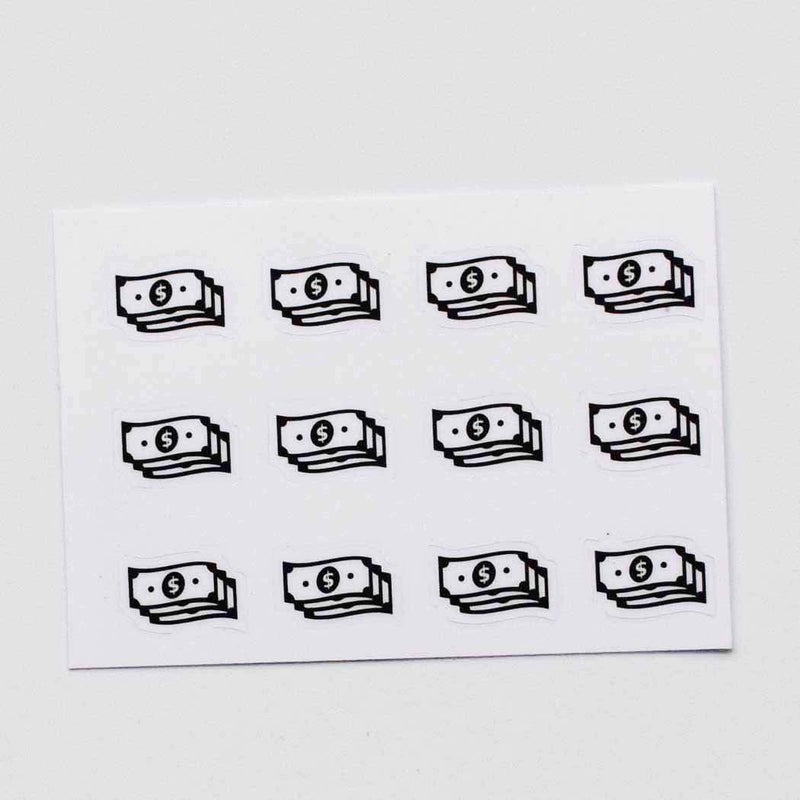 MAGJUCHE Dollar Bill icon Planner Stickers, 120 Clear Money Pay Day Reminder Planner Labels Scrapbooking Crafting Stickers - Image 3